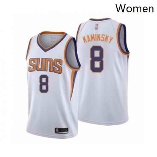 Womens Phoenix Suns 8 Frank Kaminsky Swingman White Basketball Jersey Association Edition